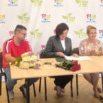 Podpisanie umowy o dofinansowanie budowy wiat śmietnikowych w ROD „Gwda” w Pile.